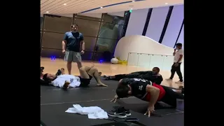 Two Finger Push Ups- Islam Makhachev & Khabib Nurmagomedov