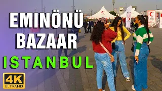 Istanbul Eminönü Bazaar  Walking Tour | November 2021 | 4K UHD 60 FPS