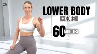 1 Hour LOWER BODY WORKOUT + WEIGHTS | Perfect Leg Workout | Build Muscle + Boost Strength