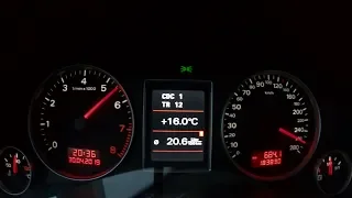 AUDI A4 B7 2.0 TFSI quattro MT: 100 - 250 kmh (60 - 155 mph) | 200hp