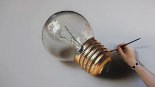 Light Bulb | Oil Painting on canvas - 3D Art