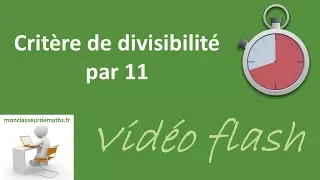 Critère de divisibilité par 11