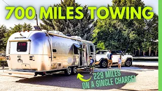 Over 220 Miles on a SINGLE Charge Towing with a Hummer EV