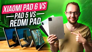 Xiaomi Pad 6 vs. Pad 5 vs. Redmi Pad Comparison