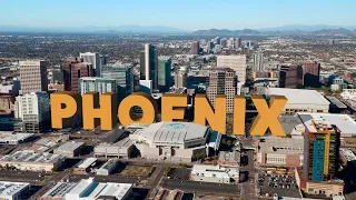 Downtown Phoenix Arizona Skyline in 4K Ultra HD Epic Aerial Drone Footage [DJI Mavic 2 Pro]