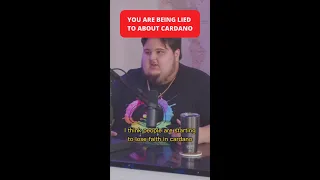 "People are starting to lose faith in Cardano ADA" 😓