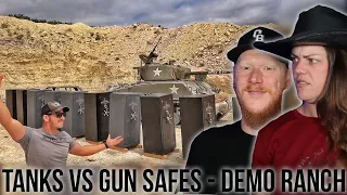 COUPLE React to TANK vs GUN SAFES #demolitionranch | OB DAVE REACTS