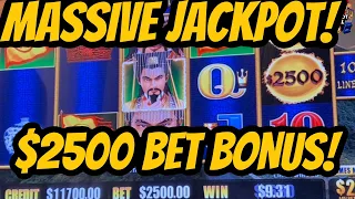 $2500 MAX BET BONUS $25 DENOMINATION DRAGON LINK!