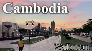 Walk tour-Cambodia in Phnom Penh City at the Park