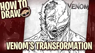 How to Draw VENOM'S TRANSFORMATION (Venom 2018) | Narrated Easy Step-by-Step Tutorial