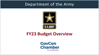 US Army FY23 Budget Review | Sales training for Government Contractors with Neil McDonnell