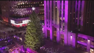 Rockefeller Center Christmas Tree turns on, with virus rules