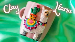 Clay Llama / Lama / Alpaca | Polymer Clay Mug Tutorial