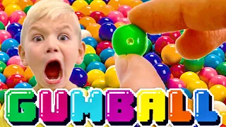 Brother Took GumBall In My Color! Giant BubbleGum Machine Pretend Play With Coin Money.