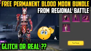 FREE FIRE - GOT FREE PERMANENT BLOOD MOON BUNDLE FROM REGIONAL BATTLE🔥|| GLITCH OR REAL ??