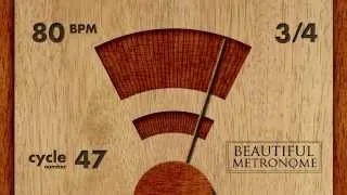 80 BPM 3/4 Wood Metronome HD