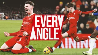 Every Angle of Conor Bradley's First Goal for the Reds! | Liverpool 4-1 Chelsea