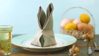 Napkin Bunny Fold - Martha Stewart