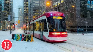 Powerful winter storm causes travel chaos in Toronto