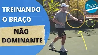 CURTINHAS #25 - TREINANDO o braço NÃO DOMINANTE no backhand de duas mãos    |    Falasca Tennis