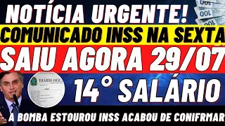 NOTÍCIA URGENTE: 14º SALÁRIO COTA ÚNICA + A BOMBA ESTOUROU INSS ACABOU DE CONFIRMAR.