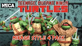 Teenage Mutant Ninja Turtles Mirage Comics Return to New York 4 Pack Unboxing and Review from NECA