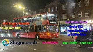 Route Visual~252: Hornchurch Town Centre - Collier Row | 15005 | LX58 CEF