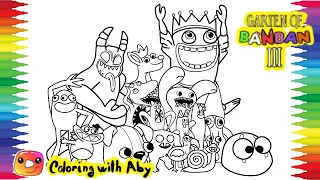 Garten Of Banban Chapter 3 | New Coloring pages | Color All New Monsters | SANDY JAX