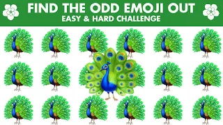 Find the Odd Emoji One Out ( Easy & Hard Challenge ) Puzzle | Find the Difference | Puzzle Hut