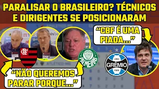 🚨PARALISAÇÃO DO BRASILEIRÃO: TÉCNICOS E CLUBES SE POSICIONAM. DURAS CRÍTICAS DO VP DO GRÊMIO A CBF