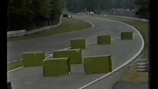 1983 Hockenheim Piquet on fire