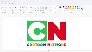 How to draw a colorful Cartoon Network logo using MS Paint | How to draw on your computer