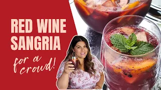 Red Sangria Recipe perfect for a crowd! | Red Wine Sangria | Summer Sangria