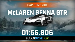 Asphalt 9 Car Hunt Riot - McLAREN SENNA GTR - 01.56.806 - Touchdrive Reference Lap - COASTAL LOOP