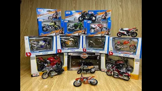 Motorcycles Scale 1/12, 1/18 Maisto diecast model Motorcycles - Unboxing & Review