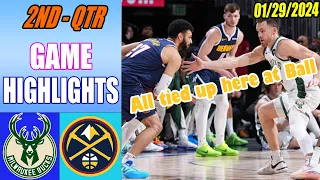 Denver Nuggets vs Milwaukee Bucks Game Highlights 2nd QTR Jan 29, 2024 | NBA Highlights 2024