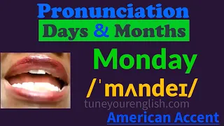 Pronunciation of Days and Months in English