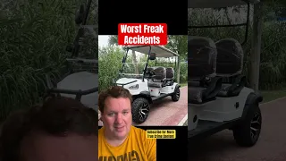 Worst Freak Accidents: Fall From Golf Cart #short #crime #accident