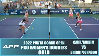 2022 APP Punta Gorda Pickleball Open Pro Women's Doubles Gold: Carr/Jardim VS Bright/Johnson