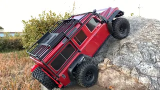 1/10 RC Car / Traxxas TRX4 Land Rover Defender #3 Climbing Rocks