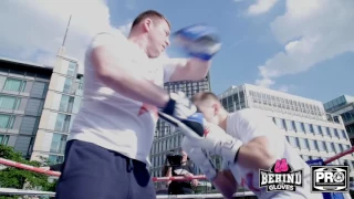 FEDOR CHUDINOV WORKS OUT AHEAD OF GEORGE GROVES FIGHT IN SHEFFIELD
