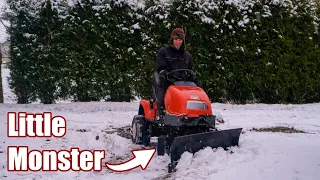 Plowing SNOW with Lawn Mower?!