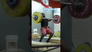 129 kg Block Snatch from CJ Cummings, 2020 Olympian - Team Beaufort Weightlifting