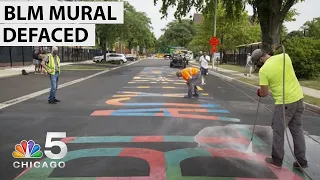 Oak Park Rallies Together After ‘Black Lives Matter' Mural Defaced | NBC Chicago