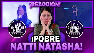 REACCIÓN a Natti Natasha cantando La Falta Que Me Haces en los Latin AMAs 2023