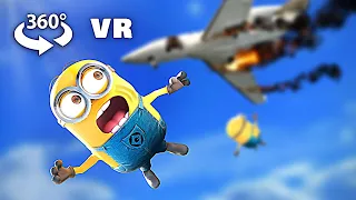 360° VR - MINIONS PLANE CRASH