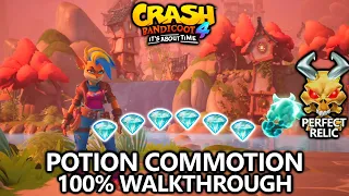 Crash Bandicoot 4 - 100% Walkthrough - Potion Commotion - All Gems Perfect Relic