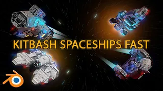 Make spaceships fast with kitbashing and geonodes.