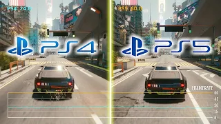 Cyberpunk 2077: PS4 vs PS5 // FPS & Graphics Comparison