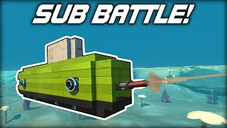 "Underwater" Explosive Submarine Battles! (Scrap Mechanic Multiplayer Gameplay)